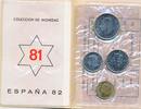 Spanien 4x Münzen KMS zur Fußball WM 1982 -
