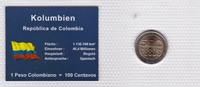 Kolombien 500 Pesos Münzen Set Peso Colombiano original eingeschweißt -