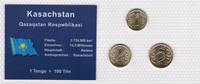 Kasachstan 1 2 5 Tiin Münzen Set Tenge original eingeschweißt -