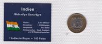 Indien 10 Rupees Münzen Set Indien 1 Indische Rupie = 100 Paise 10 Rupees original verschweißt -