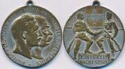 Deutsches Reich Deutschland I. Weltkrieg , Militaria Bronze Medaille, Hindenburg von Generalfeldmarschall, Einigkeit macht stark -