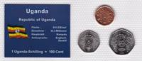 Uganda 1 5 10 Shillings Münzen Set Uganda 1 5 10 Shillings original verschweißt -