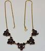 8 Karat Gold Kette Collier Granat 333er Granatcollier Granatkette Granatschmuck -