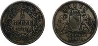 Altdeutschland/ Baden 1/2 Kreuzer Friedrich I. -
