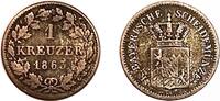 Altdeutschland/ Bayern 1 Kreuzer Maximilian II. Joseph -