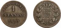 Altdeutschland/ Bayern 1 Pfennig Maximilian II Joseph -