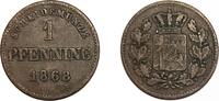 Altdeutschland/ Bayern 1 Pfennig Maximilian II. Joseph -
