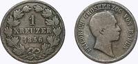 Altdeutschland/ Baden 1 Kreuzer Friedrich I. Großherzog -