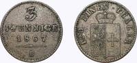 Altdeutschland/ Waldeck 3 Pfennig -