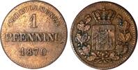 Altdeutschland/ Bayern 1 Pfennig König Ludwig II. -