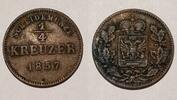 Deutschland, Altdeutschland 1/4 Kreuzer Schwarzburg-Rudolstadt -