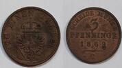 Altdeutschland 3 Pfennig Brandenburg- Preußen -
