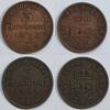 Altdeutschland 3 Pfennig Brandenburg-Preußen 2 Münzen -