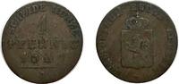 Altdeutschland/ Reuss Schleiz 1 Pfennig -