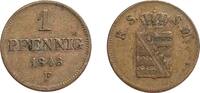 Altdeutschland/ Sachsen 1 Pfennig Friedrich August II. -