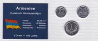 Armenien 1 10 20 Luma Münzen Set Hajastani Hanrapetutjun Dram original verschweißt -