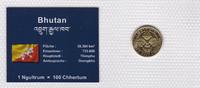 Bhutan 25 Chhertum Münzen Set original verschweißt -