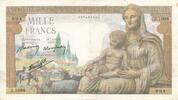 Frankreich 1000 Francs Geldschein Banknote Mille Francs Déesse Déméter Type -