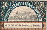 Rödding 50 Pfennig Gutschein der Gemeinde -