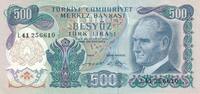 Türkiye Türkei 500 Lira 6. Emisyon 500 Türk Lirasi 2. Tertip -