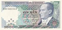 Türkiye Türkei 10000 Lira 7. Emisyon On Bin Türk Lirasi 4. Tertip -