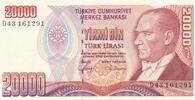 Türkei Türkiye 20000 Lira 7. Emisyon Yirmi Bin Türk Lirasi 1. Tertip -