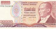Türkiye Türkei 20000 Lira 7. Emisyon Yirmi Bin Türk Lirasi 2. Tertip -