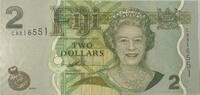 Fiji 2 Dollars Banknote, QUEEN ELIZABETH II -