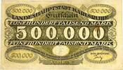 Deutschland Deutsches Reich 500.000 Mark Notgeld Notgeldschein, Gutschein, der Stadt Karlsruhe, Baden Württemberg -