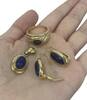 Goldschmuck 14 Kt 585er Gold Set, 3 teilig, Ring, Ohrringe und Anhänger -
