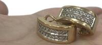 Goldscmuck 14 Kt, 585 er Gold Ohrringe, Brillant Clipp Ohrstecker 0,36 Ct, Caren Pfleger -