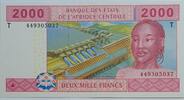 Zentralafrika Staaten 2000 Francs Banknote -
