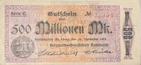 Deutschland, Deutsches Reich 500 Millionen Mark Notgeld, Notgeldschein, Rotthausen/ Bergwerks-Gesellschaft Dahlbusch -