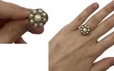Goldschmuck Perlenschmuck 14K, 585er Gold Ring, Perlen Perlenring Goldring -