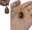 Goldschmuck 14K 585er Gold Anhänger, Citrin, Citrinanhänger Goldanhänger -