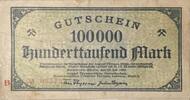 Deutschland, Deutsches Reich 100.000 Mark Gutschein, Hamborn/ August Thyssen Hütte, Rheinland -