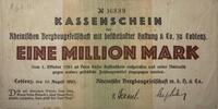 Deutschland, Deutsches Reich 1 Million Mark Notgeld, Notgeldschein, Koblenz, Rheinische Bergbaugesellschaft m.b.G. & Ko. -