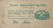 Deutschland, Deutsches Reich 1 Million Mark, Notgeld, Gutschein Waldenburg Schlesien, Niederschlesisches Steinkohlensyndikat GmbH -