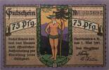 Deutschland, Deutsches Reich 75 Pfennig Notgeld, Notgeldschein, Gutschein, der Stadt Nordhausen, -