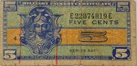 USA Military Payment Certificate 5 Cents Banknote -