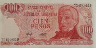 Argentinien 100 Pesos 1971-1972 Banknote fast I