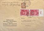 Deutschland, Drittes Reich Briefumschlag mit Briefmarke Schweiz-Stuttgart Bad Cannstatt, Oberkommando der Wehrmacht -
