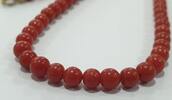 Korallenschmuck Alte Korallenkette Koralle Collier, L: ca. 52 cm -
