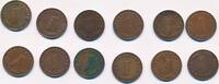 Deutschland Drittes Reich, Deutsches Reich 12x 1 Pfennig Münzen Lot -