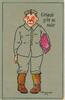 Deutsches Reich Deutschland I. Weltkrieg Propaganda, Postkarte Künstler-AK Urlaub gibt es nicht, Soldat weint deshalb, Soldatenhumor -