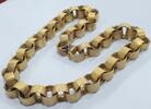 Unikat Handarbeit Massive 925er Silber Kette Silbercollier, Goldplattiert -
