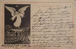 Deutschland Deutsches Reich AK Ansichtskarte Postkarte, I. WK Weltkrieg Feldpost 1915 Gott schütze Dich Soldat Engel, Stempel Oberlichtenau -