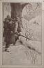 Deutschland Deutsches Reich AK Ansichtskarte Postkarte, I. WK Weltkrieg Feldpost C. Benesch: Österreichische Soldaten mit Gewehr hinterm Baum in Schnee -