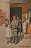 Deutschland Deutsches Reich AK Ansichtskarte Postkarte, I. Weltkrieg Feldpost Das Drahthindernis, Soldat, Frau, Theater, Zigarette, Pleite -