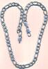 Collier Figaro-Halskette aus 925er Silber Kette , L. 72 cm und B: 1,0 cm -